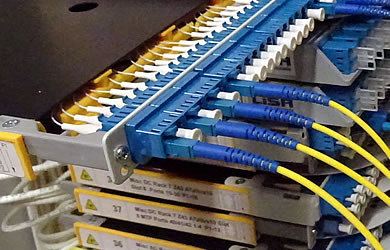 transmission switch room fibre optic patching